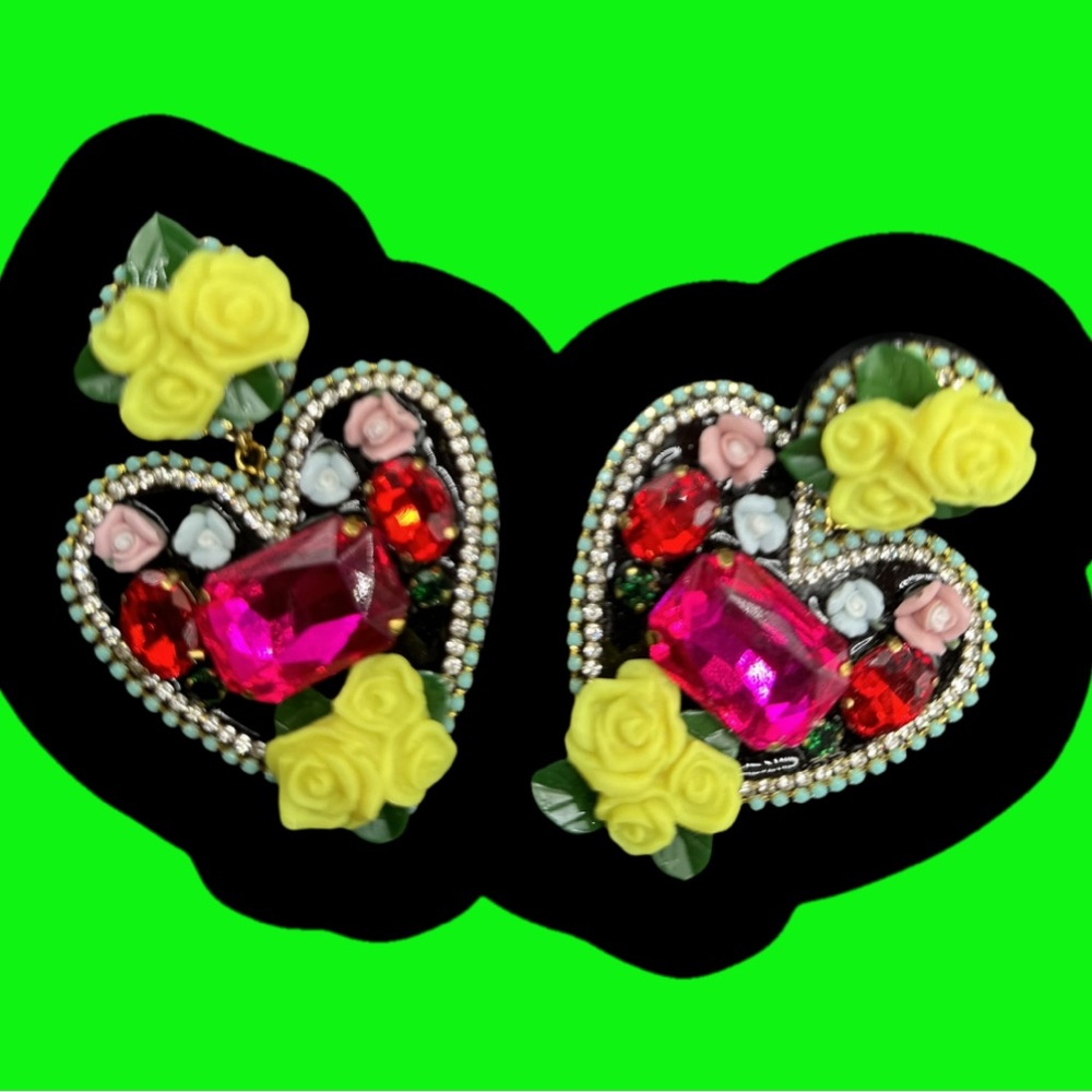 Couture Earrings - Yellow Rose of Texas